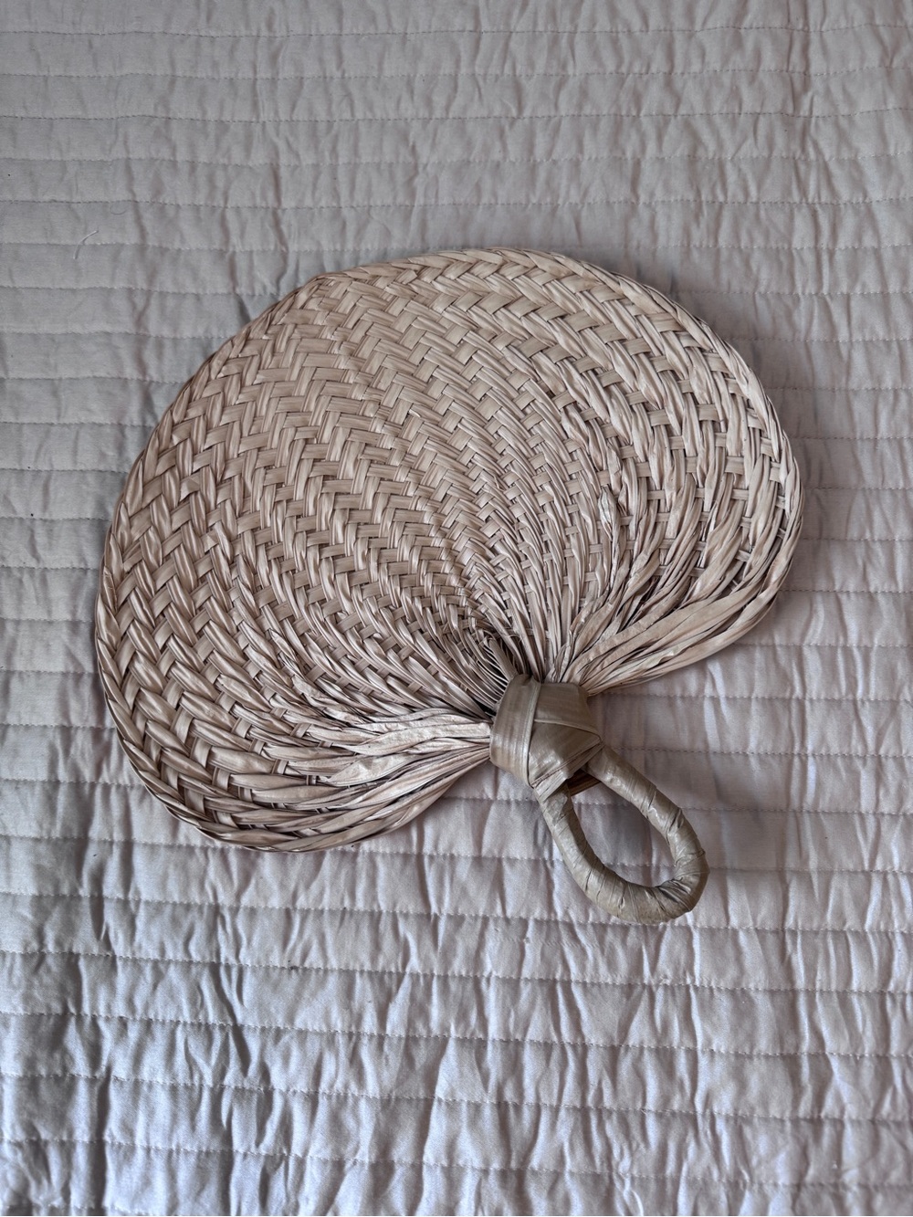 Vintage Straw Hand Fan